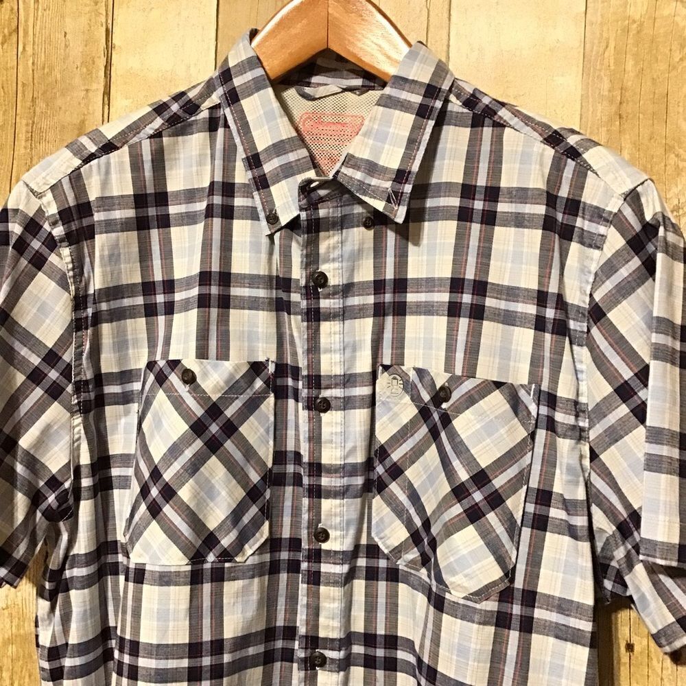 Coleman Blue Plaid Button Up‎ Outdoors Shirt XL - Picture 2 of 8